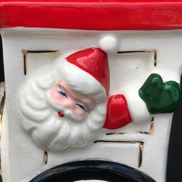 International Japan Christmas Santa and Elf Train Steam Engine Bank - Picture 8 of 13